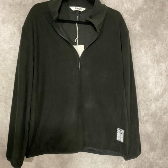 Rains NWT Medium Fleece Half Quarter Zip Pullover Sweater - Picture 1 of 2